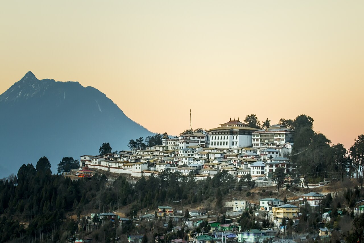 Tawang Monastery aerial
